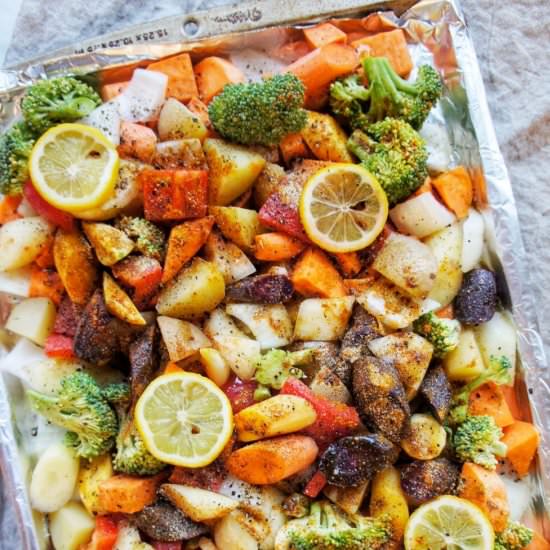 Moroccan Roasted Vegetables - Recipe photo by The Greedy Belly