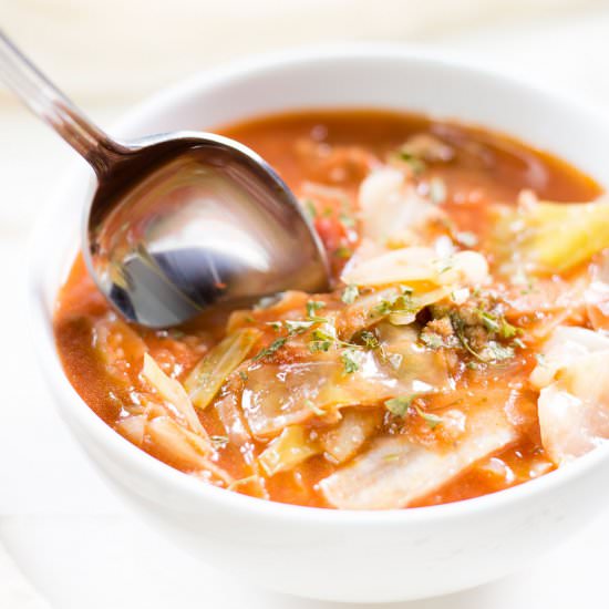 Cabbage roll in a bowl - Recipe photo by veggiebalance