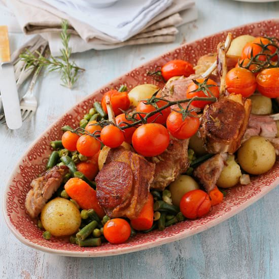 Easy lamb and vegetable platter - Recipe photo by vanillafrost4