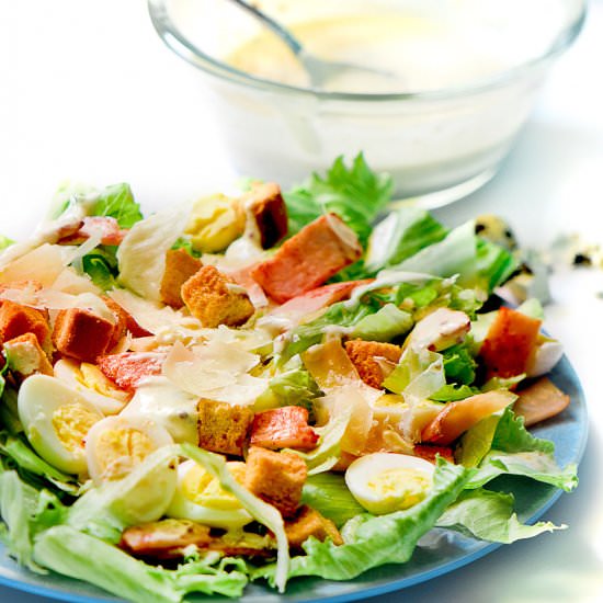LIGHT, CREAMY CAESAR SALAD - Recipe photo by Chefjar