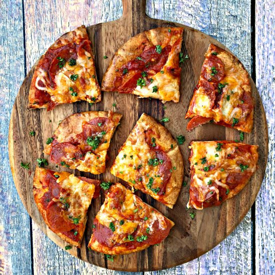 Ten Minute Wheat Pepperoni Pizza - Recipe photo by stay_snatched