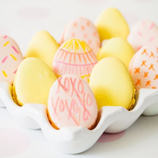 Easter Egg Macarons - Recipe photo by The Sweet Nerd