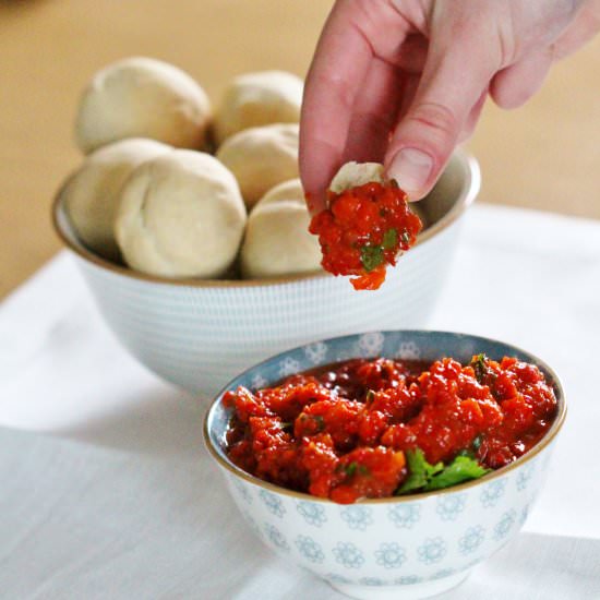 Roasted Red Pepper Dip - Recipe photo by Whats Bean Cooking