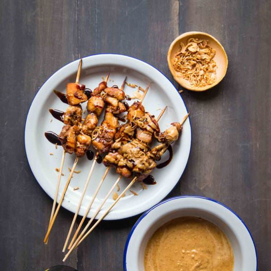 Sate Ayam Bumbu Kacang - Recipe photo by WhatToCookToday