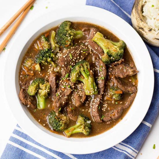 Instant Pot Beef and Broccoli - Recipe photo by Kiwi and Carrot