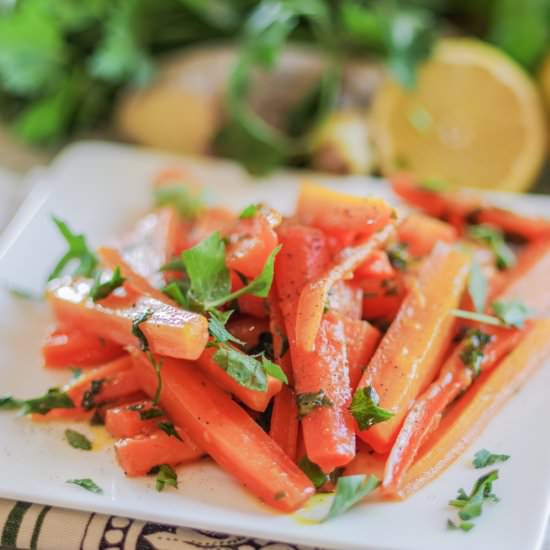 Honey Glazed Carrots with Turmeric - Recipe photo by Lakeside Table