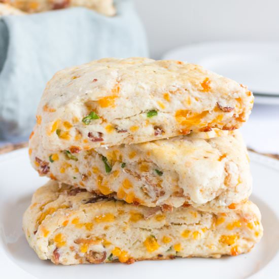 Bacon Cheddar Cheese Scones - Recipe photo by asliceofsweet