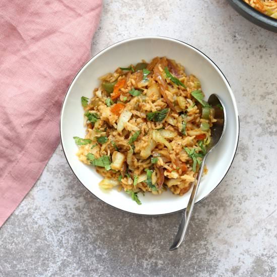 Veggie Spring Rolls fried rice - Recipe photo by richa