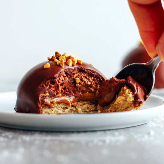 Chocolate Mousse Praline Bombes - Recipe photo by fullofplants
