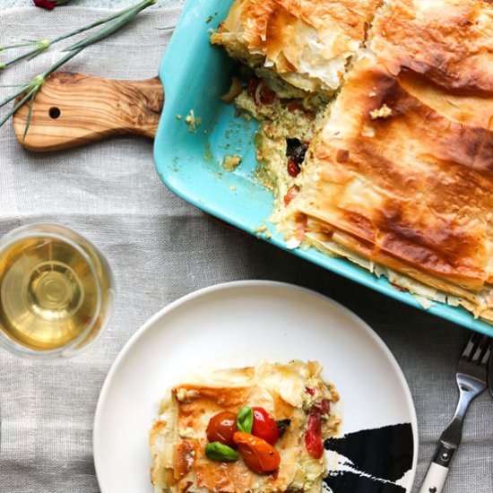 Caprese Inspired Phyllo Pastry Bake - Recipe photo by sugarlovespices