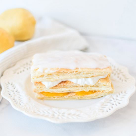 Lemon Curd & Fresh Cream Napoleons - Recipe photo by wip_blog