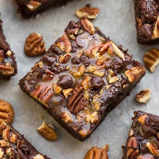 Paleo Gluten Free Turtle Brownies - Recipe photo by LifemadeSweeter