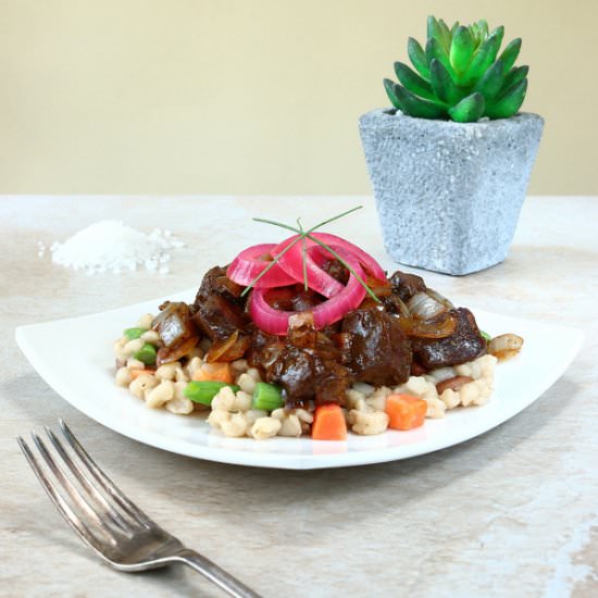 Beef Heart, Balsamic & Orange Sauté - Recipe photo by 5Flavours