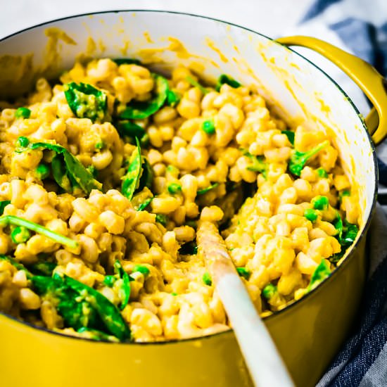 Pumpkin Hummus Mac & Cheese - Recipe photo by occasionallyeggs