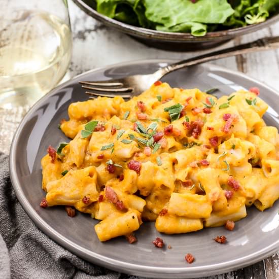 Rigatoni with Butternut Cream Sauce - Recipe photo by lisasdinnertimedish