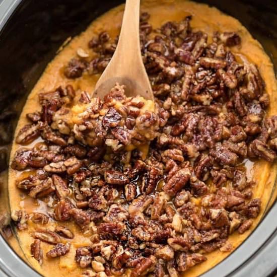 Slow Cooker Sweet Potato Casserole - Recipe photo by LifemadeSweeter