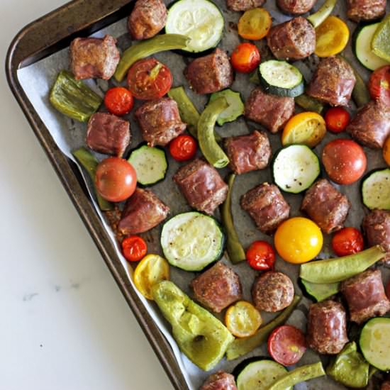Sheet Pan Sausage & Veggies - Recipe photo by thekiwicountrygirl