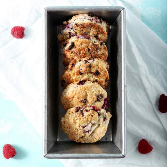 Raspberry Shortcake Biscuits - Recipe photo by thespeckledpalate