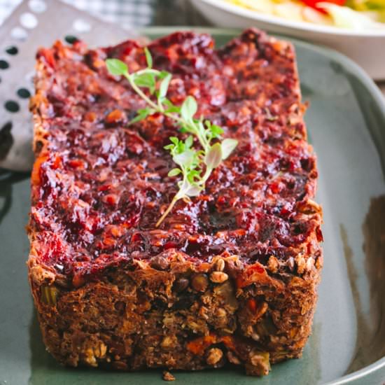 Savory Vegan Lentil Loaf - Recipe photo by VeganVigilante