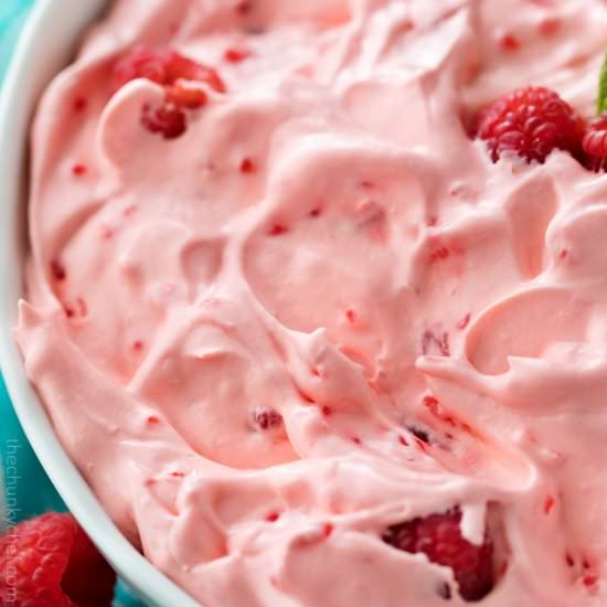 Raspberry Fluff Jello Salad - Recipe photo by The Chunky Chef