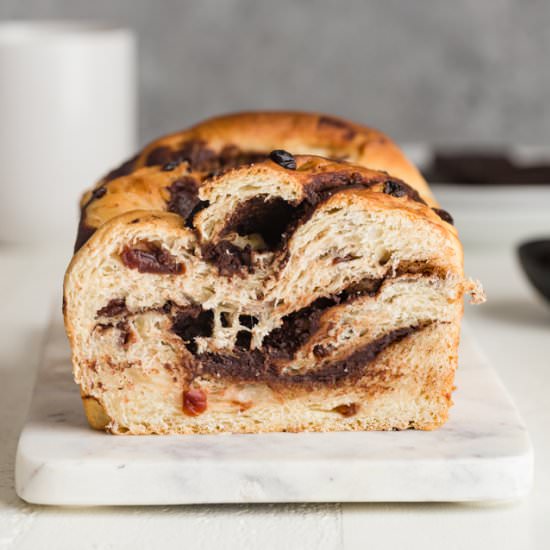 Chocolate Swirl Bread with Cherries - Recipe photo by IntrovertBaker