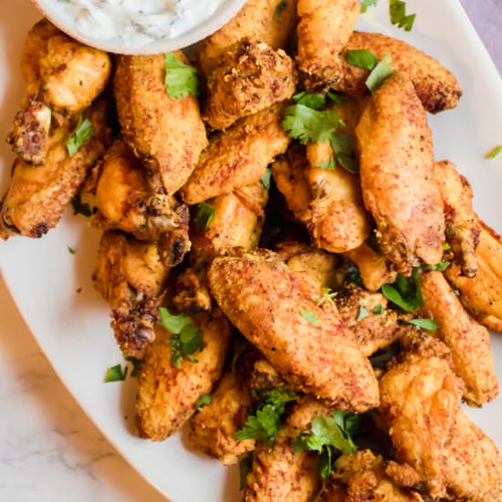 Oven Crisp Turmeric Chicken Wings - Recipe photo by AbrasKitchen