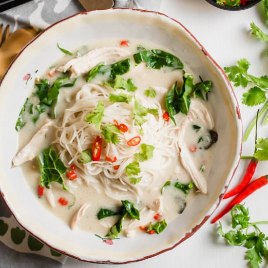 Thai Coconut Chicken Soup - Recipe photo by AbrasKitchen