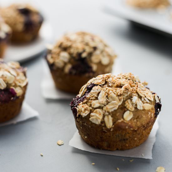 Healthier Blueberry Muffins - Recipe photo by 3ScoopsofSugar
