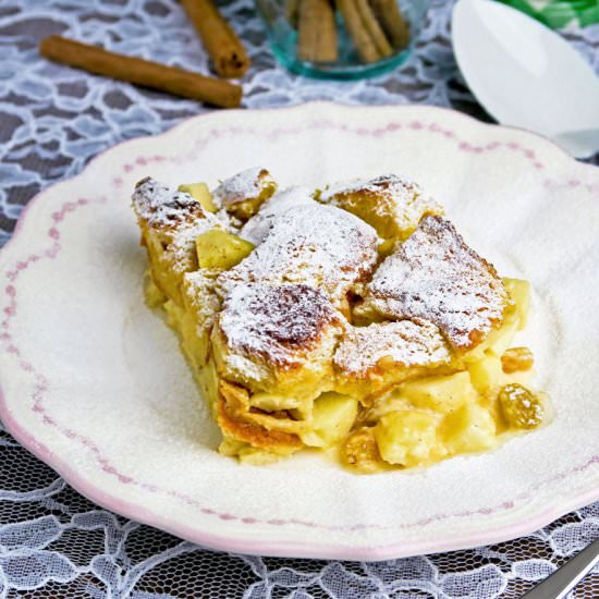 Apple brioche pudding - Recipe photo by Culinaire bagage