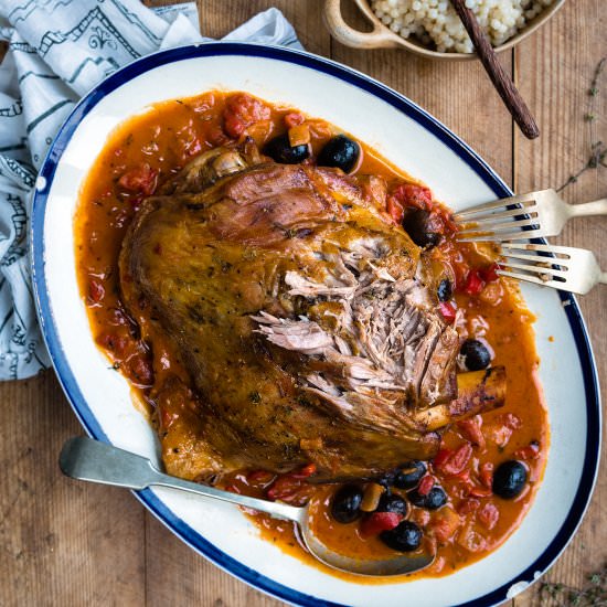 One-pot lamb shoulder - Recipe photo by supergoldenbakes
