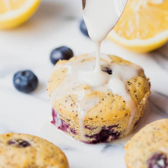 Skinny Blueberry Lemon Muffins - Recipe photo by Danilicious