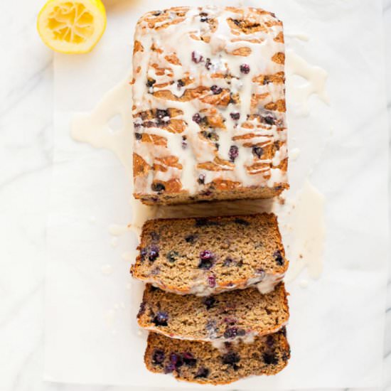 Wild Blueberry Banana Bread - Recipe photo by wholefully