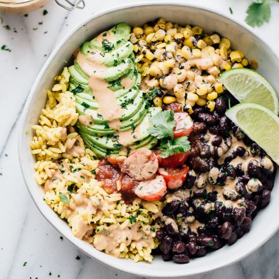 Fiesta Black Bean Bowl - Recipe photo by Amy in the Kitchen