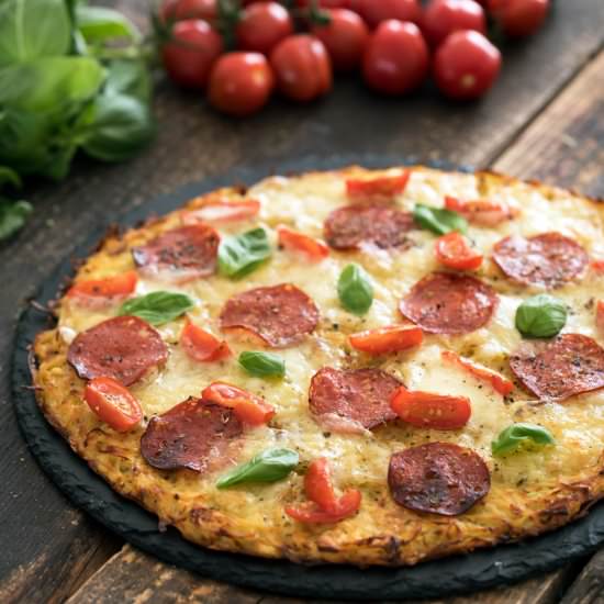 Potato Crust Pizza - Recipe photo by Home Cooking Adventure
