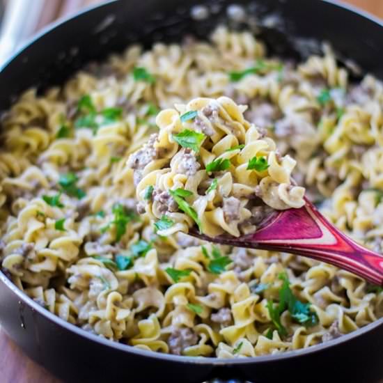 Ground Beef Stroganoff - Recipe photo by AWickedWhisk