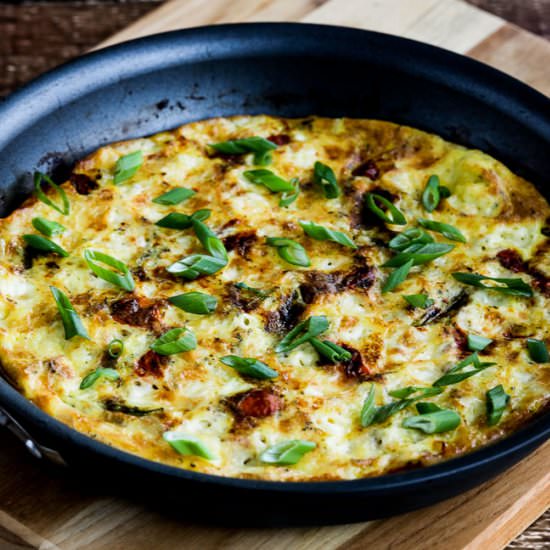 Asparagus and Tomato Frittata - Recipe photo by kalynskitchen