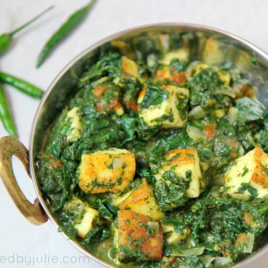 Saag Paneer - Recipe photo by cookedbyjulie