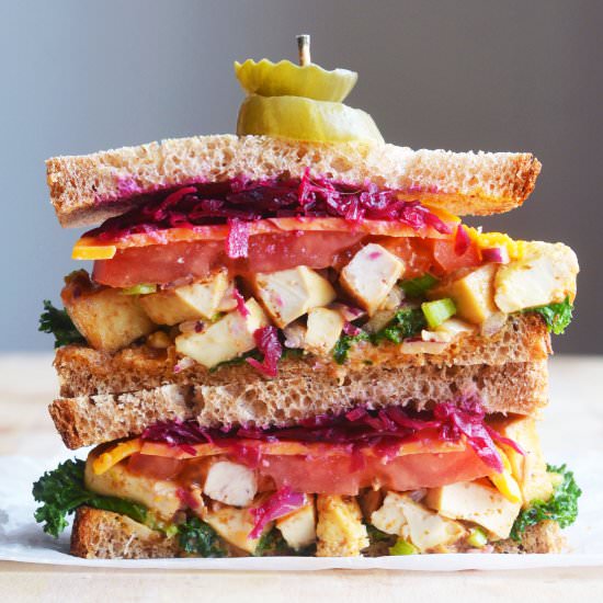 Vegan "Chicken" Salad sandwich - Recipe photo by The Colorful Kitchen