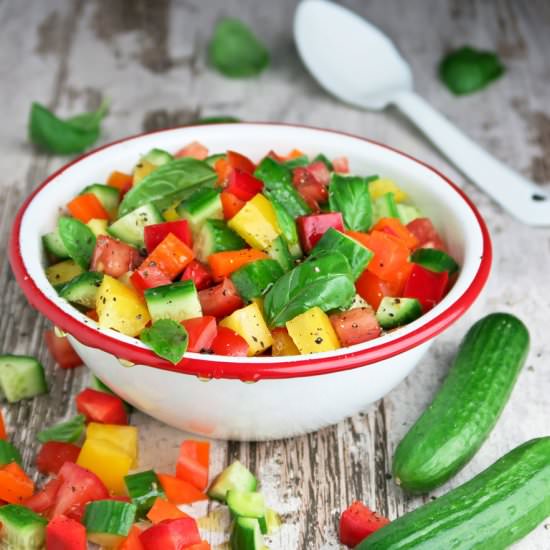 Diced mixed salad - Recipe photo by Culinaire bagage