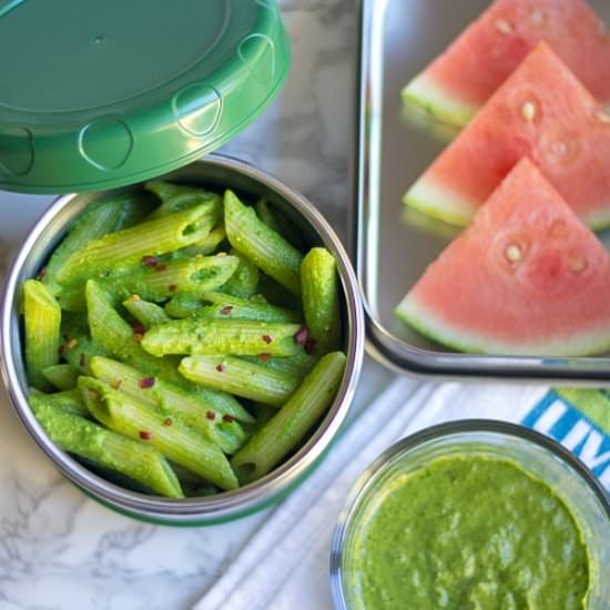 Cilantro Pesto Pasta - Recipe photo by srividhya