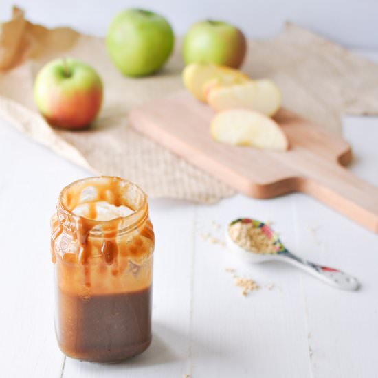 Easy Peanut Butter Caramel - Recipe photo by Nourish Nutrition Co
