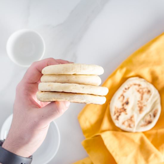 Batbout – Moroccan Style Pita - Recipe photo by BrokeFoodies