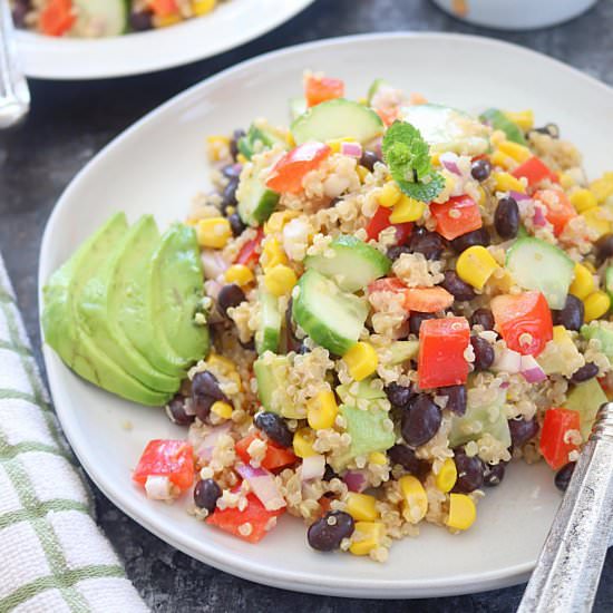 Healthy Quinoa and Bean Salad - Recipe photo by ruchiskitchen