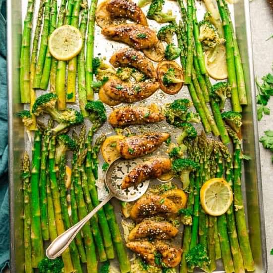 Sheet Pan Honey Lemon Chicken - Recipe photo by LifemadeSweeter