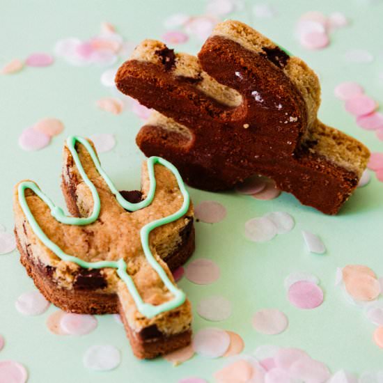 Chocolate Chunk Cactus Cookie Bar - Recipe photo by The Sweet Nerd