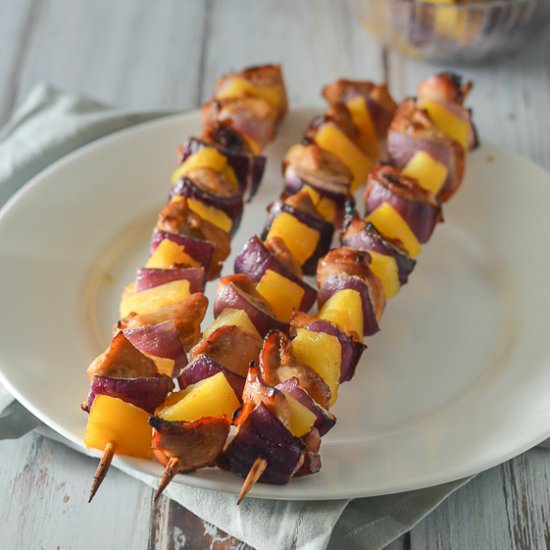 Pineapple Chicken Kabobs - Recipe photo by theharvestskillet