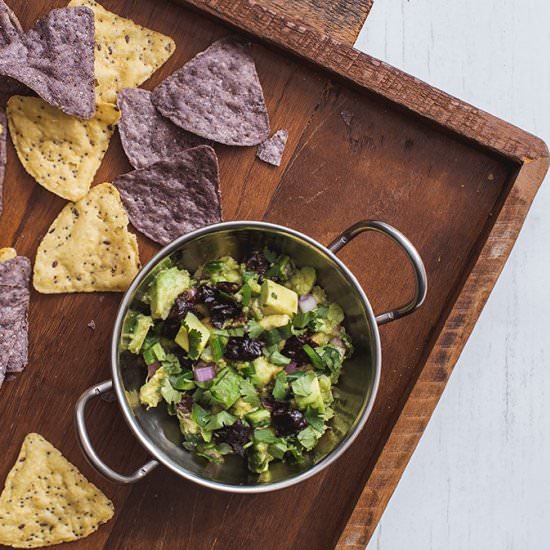 Guacamole wiith Poached Prunes - Recipe photo by Jackie Newgent