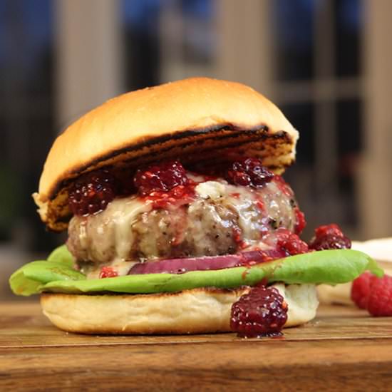 Brie & Berry Burger - Recipe photo by The Salted Pepper