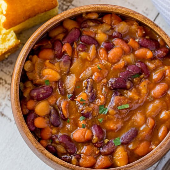 Instant Pot Brown Sugar Baked Beans - Recipe photo by Skinnytaste