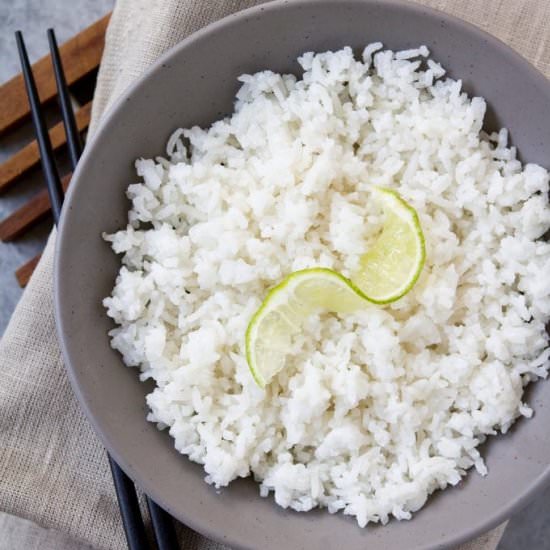 EASY COCONUT RICE - Recipe photo by ACleanBake